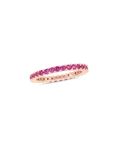 Diamond Select Cuts 14k Rose Gold 1.44 Ct. Tw. Pink Sapphire Ring