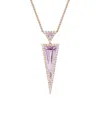 Diamond Select Cuts 14k Rose Gold 2.72 Ct. Tw. Diamond & Lavender Quartz Necklace