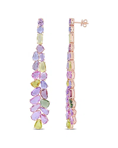 Diamond Select Cuts 14k Rose Gold 27.90 Ct. Tw. Gemstone Earrings