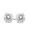 Diamond Select Cuts 14k Rose Gold Sselects 3.00 Ct. Tw. Diamond Studs