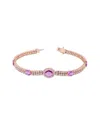 Diamond Select Cuts 14k Rose Gold 6.23 Ct. Tw. Diamond & Pink Sapphire Bracelet