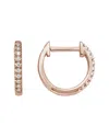 Diamond Select Cuts 14k Rose Gold Diamond Huggie Earrings