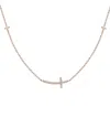 Diamond Select Cuts 14k Rose Gold Diamond Cross Necklace