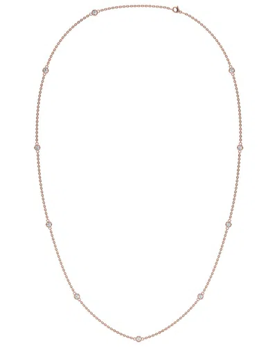 Diamond Select Cuts Tf Dnu 14k Station 1.00 Ct. Tw. Diamond Necklace In Gold