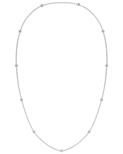Diamond Select Cuts 14k Station 1.00 Ct. Tw. Diamond Necklace In Metallic