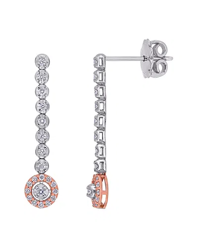 Diamond Select Cuts 14k Two-tone 0.30 Ct. Tw. Diamond Earrings