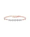 Diamond Select Cuts 14k Two-tone 0.30 Ct. Tw. Diamond Station Bracelet