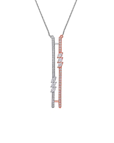 Diamond Select Cuts 14k Two-tone 0.50 Ct. Tw. Diamond Necklace In Metallic