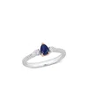 Diamond Select Cuts 14k Two-tone 0.74 Ct. Tw. Diamond & Sapphire Ring
