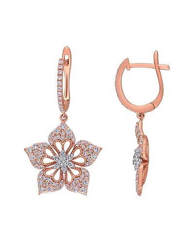 Diamond Select Cuts 14k Two-tone 0.87 Ct. Tw. Diamond Cuff Earrings In Neutral