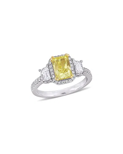 Diamond Select Cuts 14k Two-tone 2.81 Ct. Tw. Diamond Ring In Silver