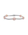 Diamond Select Cuts 14k Two-tone 4.49 Ct. Tw. Diamond & Morganite Bracelet