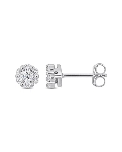 Diamond Select Cuts 18k 0.29 Ct. Tw. Diamond Halo Earrings