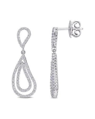 Diamond Select Cuts 18k 0.72 Ct. Tw. Diamond Earrings In Silver