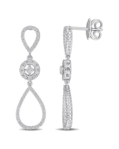 Diamond Select Cuts 18k 0.79 Ct. Tw. Diamond Earrings In Silver