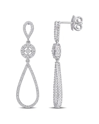 Diamond Select Cuts 18k 0.84 Ct. Tw. Diamond Earrings In Silver
