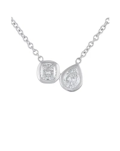 Diamond Select Cuts 18k 1.00 Ct. Tw. Diamond Necklace In Silver