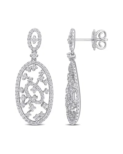 Diamond Select Cuts 18k 1.25 Ct. Tw. Diamond Earrings In Silver