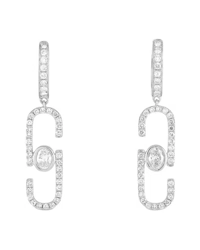 Diamond Select Cuts 18k 1.40 Ct. Tw. Diamond Earring In Metallic