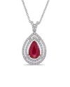 Diamond Select Cuts 18k 1.99 Ct. Tw. Diamond & Ruby Necklace