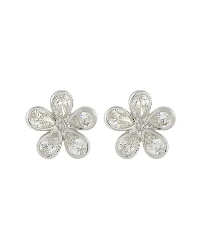 Diamond Select Cuts 18k 2.50 Ct. Tw. Diamond Earring In Silver