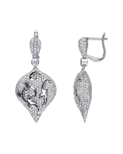 Diamond Select Cuts 18k 4.00 Ct. Tw. Diamond Drop Earrings In Silver