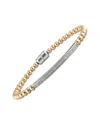 Diamond Select Cuts Bar Silver 0.05 Ct. Tw. Diamond Bangle Bracelet