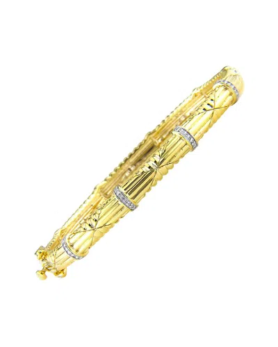 Diamond Select Cuts Bar Silver 0.10 Ct. Tw. Diamond Bangle Bracelet