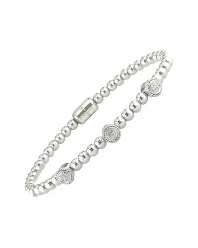 DIAMOND SELECT CUTS BEADS SILVER 0.06 CT. TW. DIAMOND BANGLE BRACELET