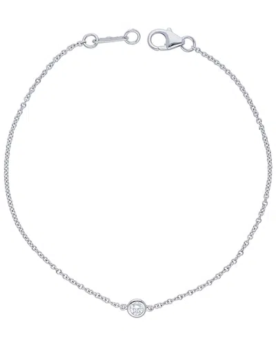 Diamond Select Cuts Diana M. Fine Jewelry 14k 0.15 Ct. Tw. Diamond Bracelet In Metallic