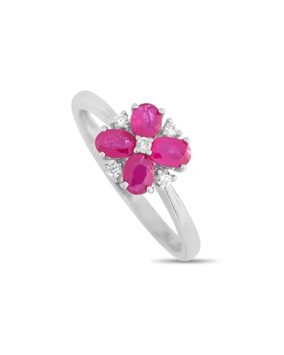 Diamond Select Cuts Dnu 0 Units Sold 14k 0.08 Ct. Tw. Diamond & Ruby Ring