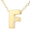 Diamond Select Cuts Dnu 14k Diamond Initial Necklace (a-z) In Gold