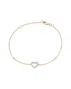 Diamond Select Cuts Heart 14k 0.09 Ct. Tw. Diamond Bracelet