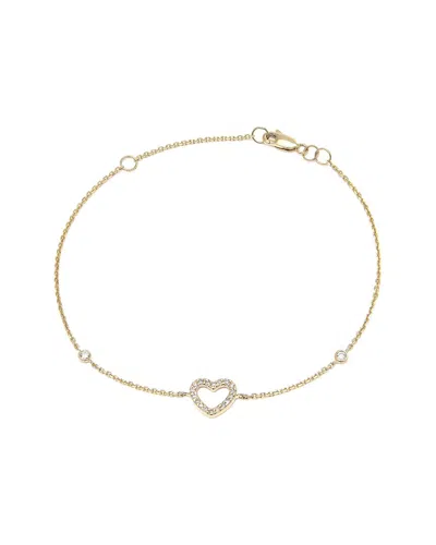 DIAMOND SELECT CUTS HEART 14K 0.09 CT. TW. DIAMOND BRACELET