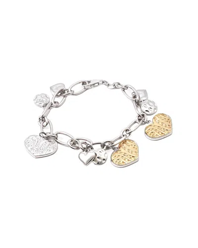 Diamond Select Cuts Heart 14k & Silver 0.05 Ct. Tw. Diamond Bracelet In White