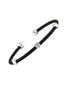 Diamond Select Cuts Heart 14k & Stainless Steel 0.01 Ct. Tw. Diamond Bangle Bracelet