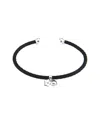 Diamond Select Cuts Heart 14k & Stainless Steel 0.02 Ct. Tw. Diamond Bangle Bracelet