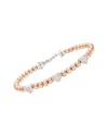 Diamond Select Cuts Heart Silver 0.05 Ct. Tw. Diamond Bangle Bracelet