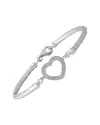 Diamond Select Cuts Heart Silver 0.10 Ct. Tw. Diamond Bracelet