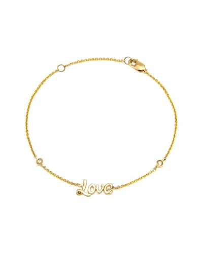 DIAMOND SELECT CUTS LOVE 14K 0.05 CT. TW. DIAMOND BRACELET