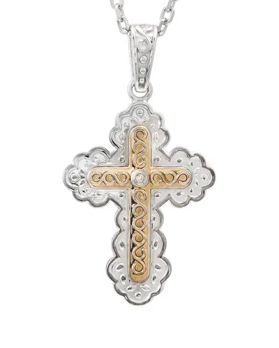Diamond Select Cuts Silver Diamond Cross Pendant