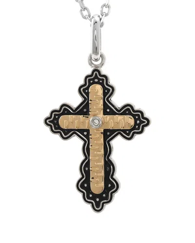 Diamond Select Cuts Silver 0.01 Ct. Tw. Diamond Pendant In Metallic