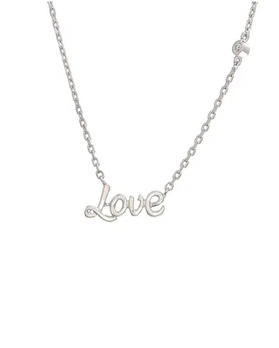 Diamond Select Cuts Silver 0.02 Ct. Tw. Diamond Love Necklace