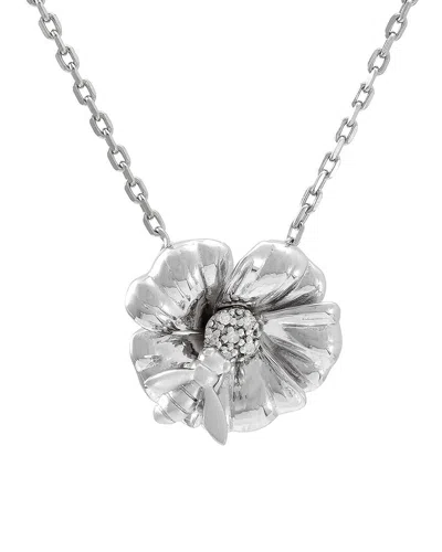 Diamond Select Cuts Silver 0.02 Ct. Tw. Diamond Necklace In No Color