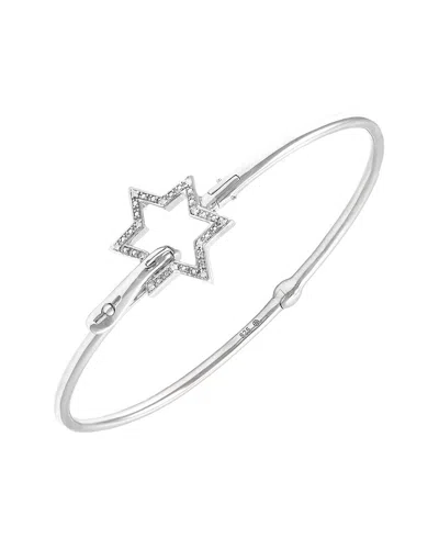 Diamond Select Cuts Silver 0.03 Ct. Tw. Diamond Bangle In No Color