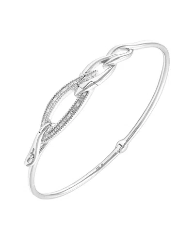 Diamond Select Cuts Silver 0.03 Ct. Tw. Diamond Bangle In No Color