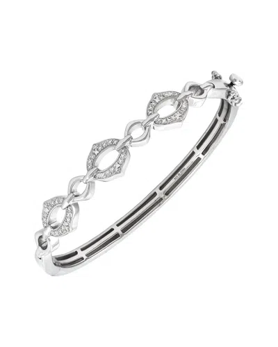 Diamond Select Cuts Silver 0.03 Ct. Tw. Diamond Bangle In No Color