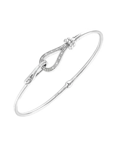 Diamond Select Cuts Silver 0.03 Ct. Tw. Diamond Bangle In No Color