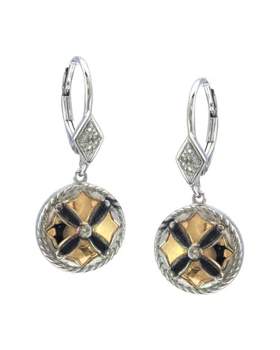 Diamond Select Cuts Silver 0.03 Ct. Tw. Diamond Earrings In Transparent