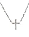 Diamond Select Cuts Silver Diamond Cross Necklace
